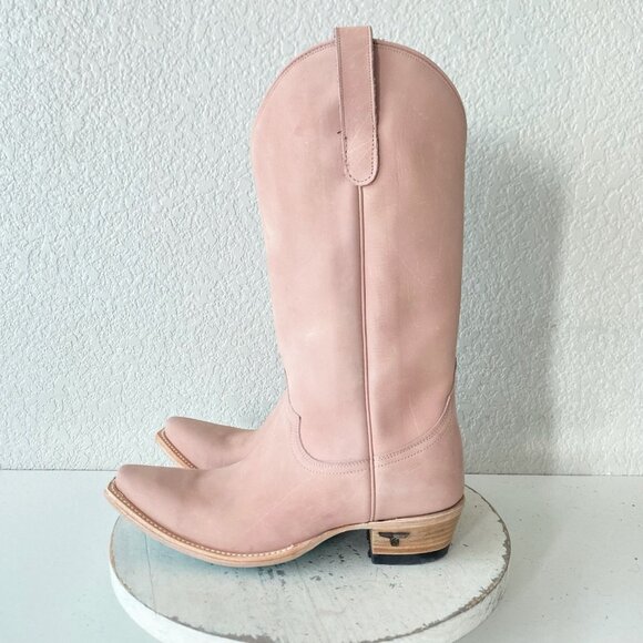 Lane EMMA JANE Womens Cowboy Boots 7 Pink Western Cowgirl Mid Calf Pointed Toe - Picture 4 of 11